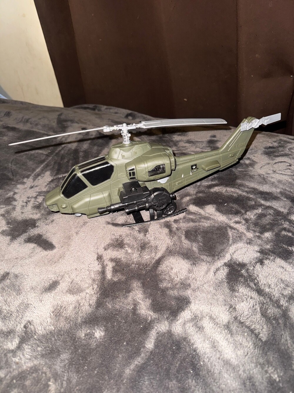 Green U.S. Army Toy Helicopter Military Style Plastic Figure